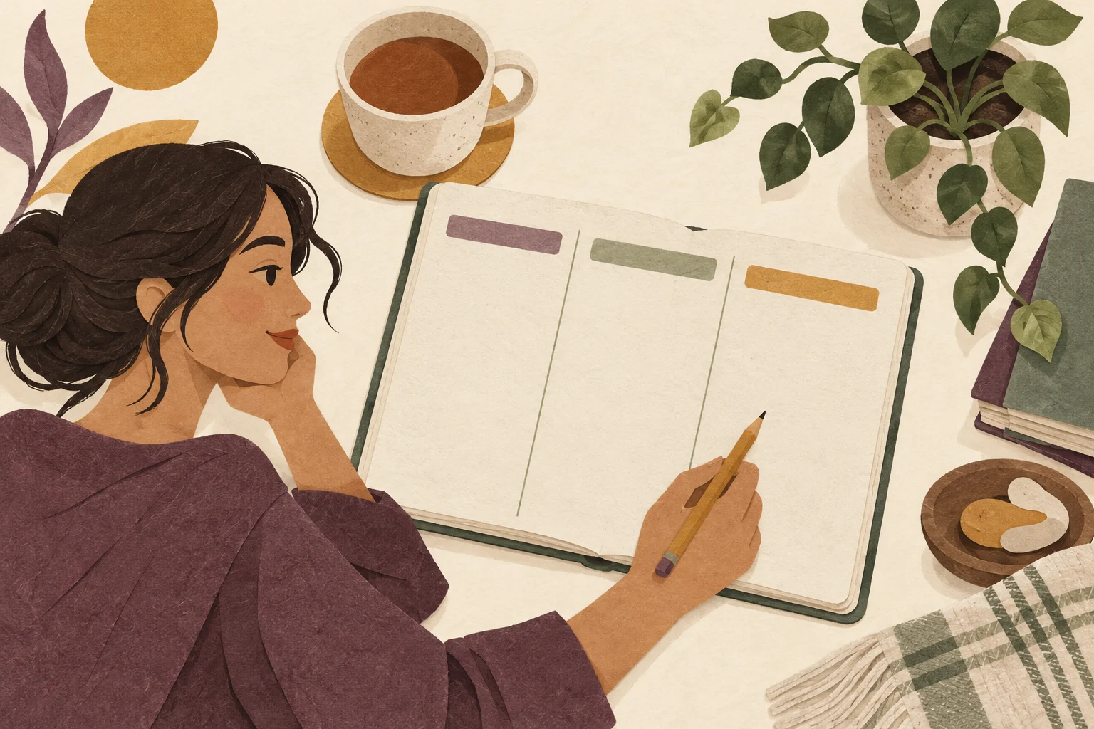 Ilustrasi contoh habit tracker mingguan
