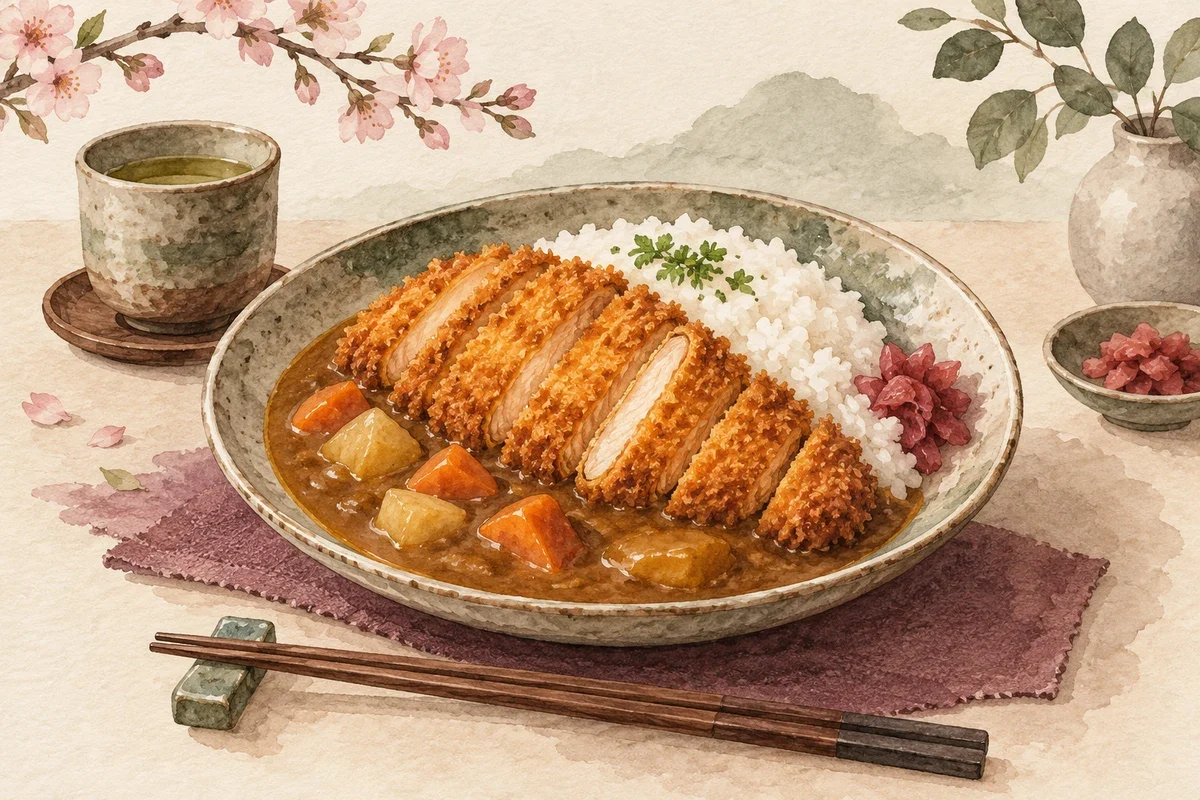 Ilustrasi kalori chicken katsu curry
