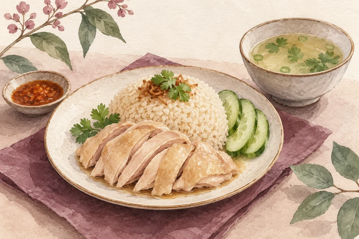 Ilustrasi kalori nasi hainan ayam