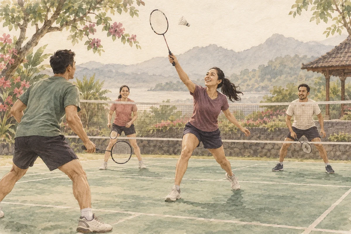 Ilustrasi kalori badminton dobel