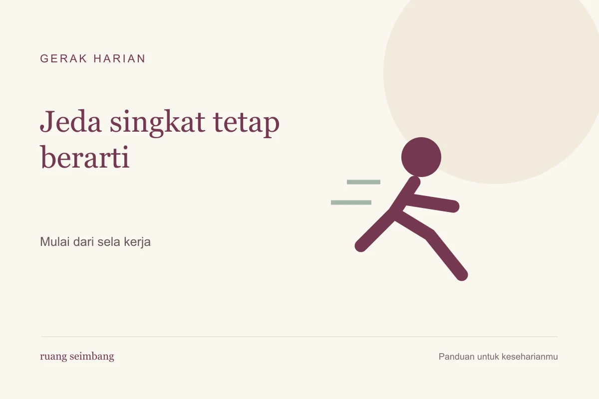 Olahraga Singkat di Sela Kerja — ilustrasi panduan praktis