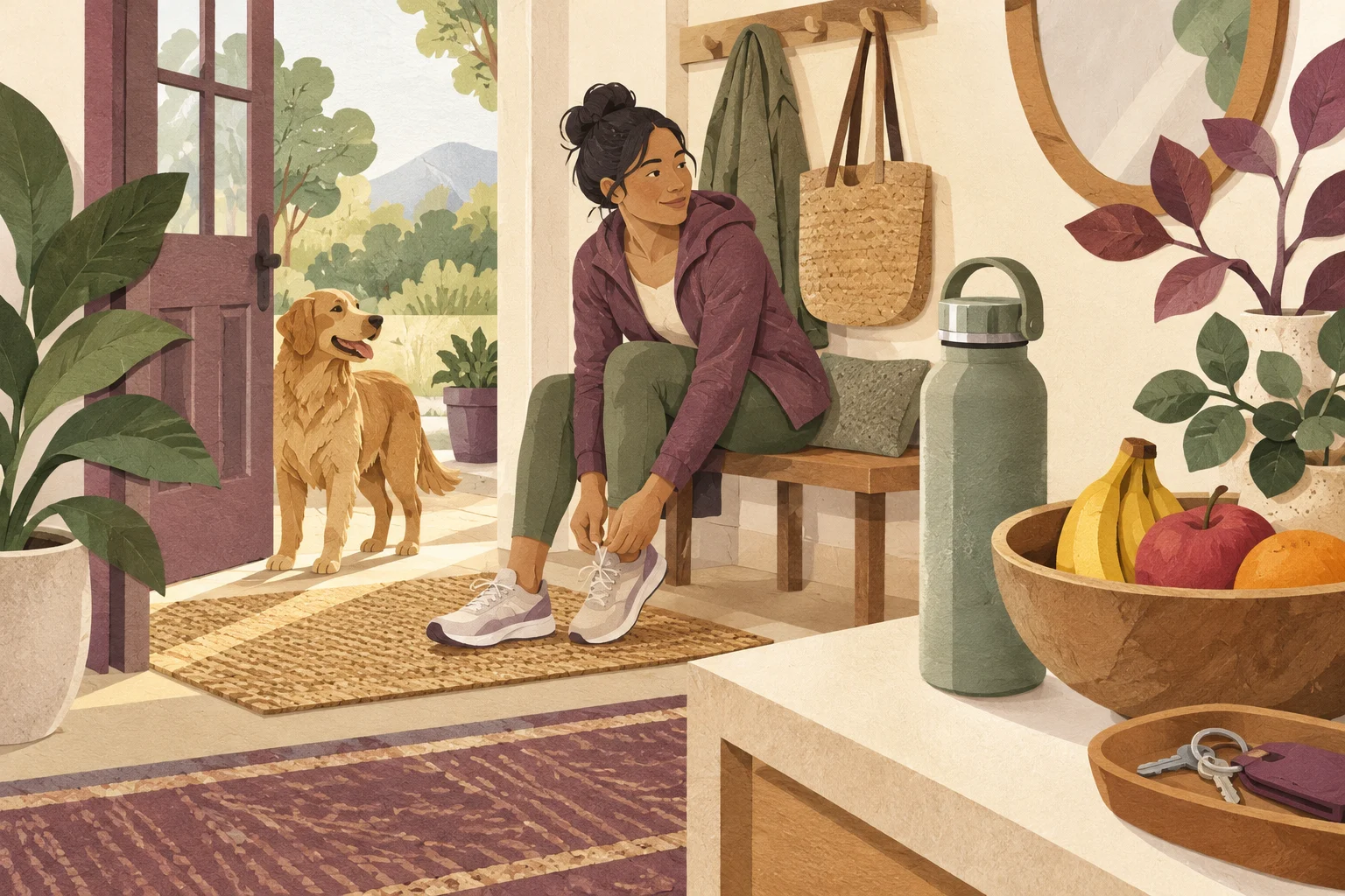 Ilustrasi kebiasaan sehat di rumah