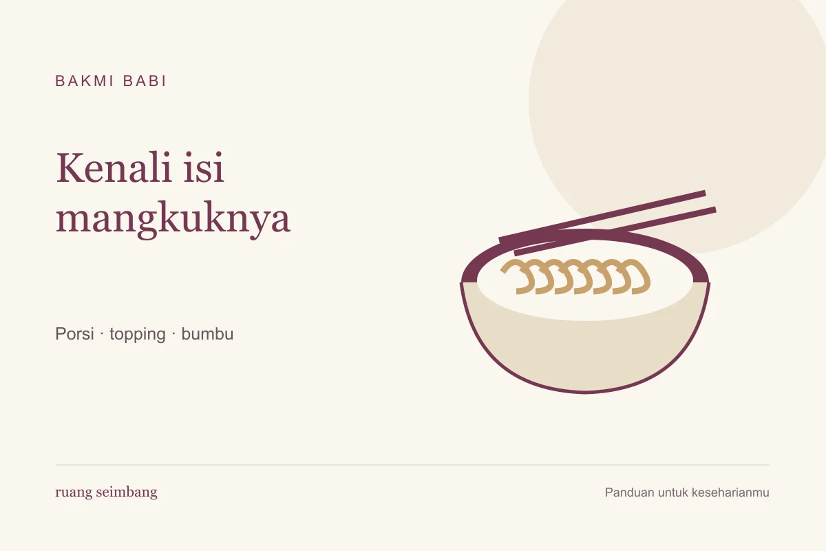 Kalori Bakmi Babi — ilustrasi panduan praktis